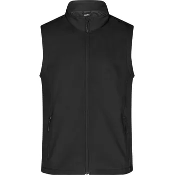 Pánská vesta James & Nicholson (Daiber) Pánská softshellová vesta JN1128 - Černá / černá | M