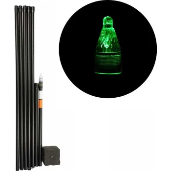 Signalizace záběru Tyčová bojka UnderCarp se senzorem soumraku svítící zeleně 6m