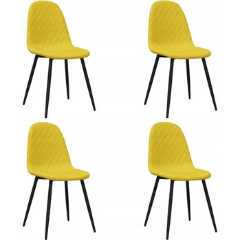 Jídelní židle Jídelní židle sametové hořčicové 45x53,5x83 cm