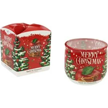 Svíčka Svíčka vonná ve skle MERRY CHRISTMAS, 100g MSC-EX104