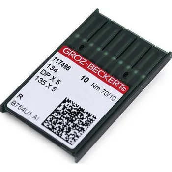 Strojové jehly do průmyslových strojů Groz - Beckert 70; 80; 90; 100 - 1 (70/10) nikl