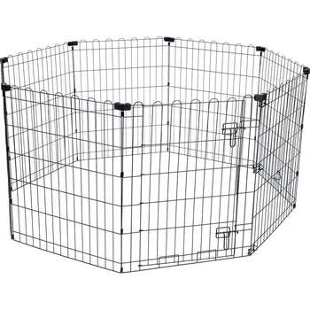 klec pro psa TIAKI kovový výběh pro štěňata, velikost M: 8 panelů po 61x76 cm, pro psy