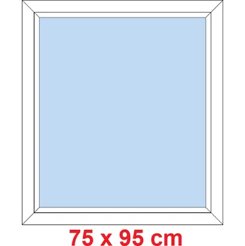 Okno Soft Plastové okno 75x95 cm, FIX neotevíravé