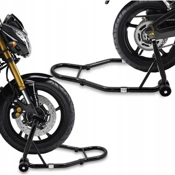 zvedák Stojan na motocykl Bituxx ocelový, černý, nastavitelný, přední část zadní