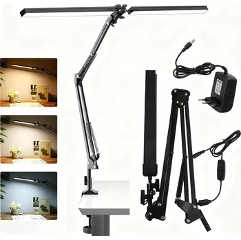 Lampička LED STOLNÍ LAMPA NA PSACÍ STŮL ŠKOLNÍ LAMPA KRESLÍŘSKÁ DO KANCELÁŘE S DRŽÁKEM