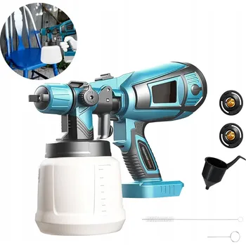 Stříkací pistole STŘÍKACÍ PISTOLE NA MALOVÁNÍ ZDÍ 200W SE 2 TRYSKAMI 1000ML VELKÁ SADA