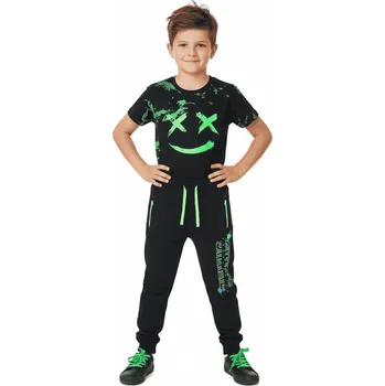 CHLAPECKÉ BAVLNĚNÉ TEPLÁKY SIMPLE NOVINKA Barva: Černá, Velikost: 146