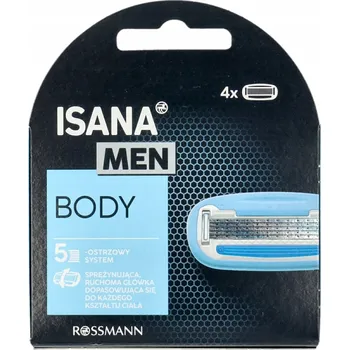 ISANA MEN BODY 4 ks NÁHRADNÍ HLAVICE DO HOLICÍHO STROJKU PĚTI-BŘITOVÉHO PRO MUŽE