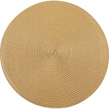 prostírání KULATÁ PODLOŽKA NA STŮL POD TALÍŘ KUCHYŇSKÁ PROSTÍRÁNÍ 38 Cm ZLATÁ