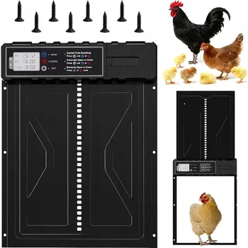 Obraz AUTOMATYCZNE DRZWI DO KURNÍKU BEZDRÁTOVÉ ČERNÉ