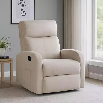 Masážní křeslo LuxuryForm DESIGN Televizní křeslo BRUNO otočné s polohováním - béžové