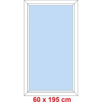 Okno Soft Plastové okno 60x195 cm, FIX neotevíravé