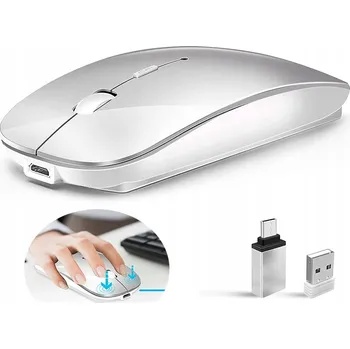 Myš BEZDRÁTOVÁ MYŠ TICHÁ MYŠ S USB-C ADAPTÉREM NABÍJECÍ MYŠ