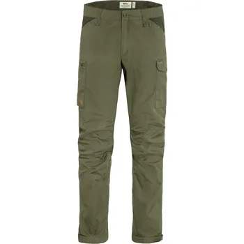 Pánské kalhoty kalhoty turistické pánské FJÄLLRÄVEN Kaipak Trousers M Laurel Green-Deep Forest - 52/L
