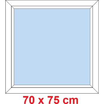 Okno Soft Plastové okno 70x75 cm, FIX neotevíravé