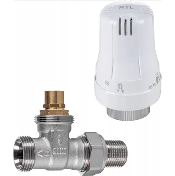 Instalatérský materiál Omezovač teploty zpátečky RTL + termostatický ventil přímý 3/4" vnější závit