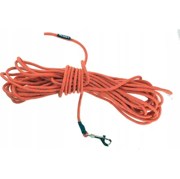 Vodítko pro psa TRENINGOVÉ VODÍTKO PRO PSA ORANŽOVÉ REFLEXNÍ NELSON-X 0,6 CM / 5 M S KARABINOU