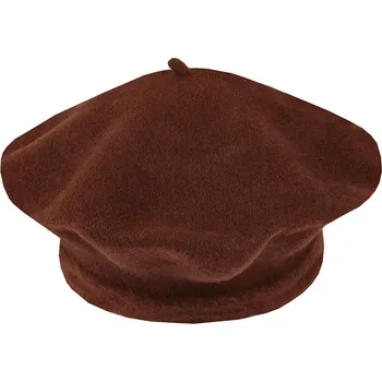 Čepice Dámský baret Tonak 100% vlna - 37 vel. 11,5" (070734) hnědá