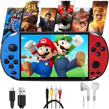 Herní konzole PŘENOSNÁ HERNÍ KONZOLE X12 - 1000 HER ( PL MENU ) 5,1" DISPLEJ