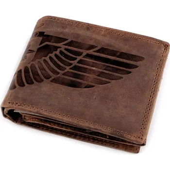 Peněženka Pánská peněženka kožená pro myslivce, rybáře, motorkáře 9,5x12 cm