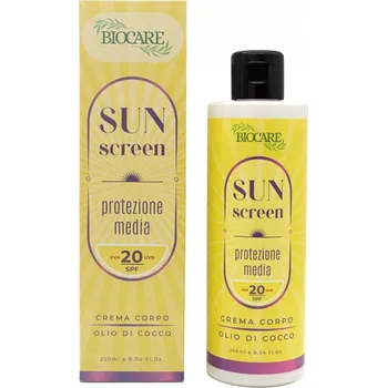 Přípravek na opalování BIOCARE SUN SCREEN Ochranný krém SPF 20 250 ml