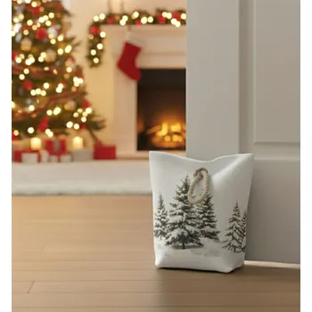 Polštář Dveřní zarážka - závaží, Zimní krajina, 22 x 23 cm