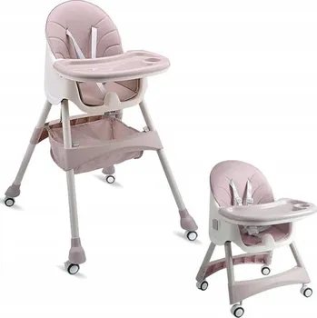 Jídelní židlička Polstrovaná jídelní židlička pro děti, růžová