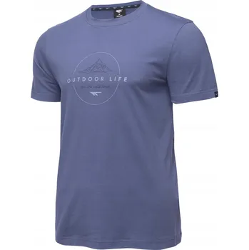 Pánské tričko HI-TEC HOGAN SP v horském stylu, outdoorové, fialové, velikost L