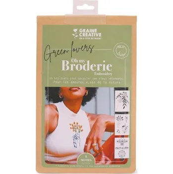 kreativní sada Graine Creative Sada na upcyklaci oděvů vyšíváním Nature