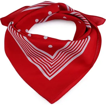 Šátek Bavlněný šátek s puntíky 55x55 cm - 2 červená