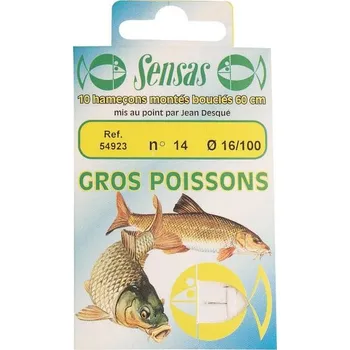 Sensas Hotový návazec Big Fish Strong Wire 60cm 10ks - vel.12/0,16mm