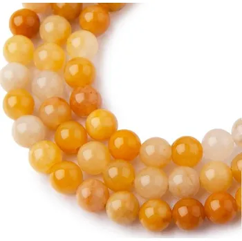 Korálek Korálky z minerálu Žlutý nefrit 8 mm