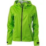 James & Nicholson (Daiber) Dámská softshellová bunda s kapucí JN1097 - Jarně zelená / ocelově šedá | M
