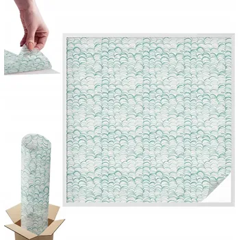 Prostěradlo Mléčná Matná Fólie na Skleněné Dveře a Okna Pastelové Květiny 100x100 cm