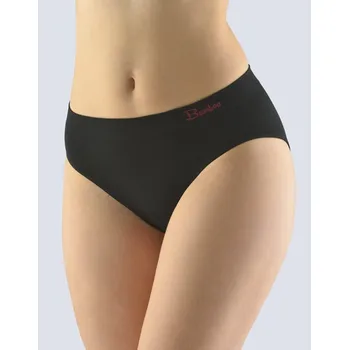 Kalhotky GINA dámské kalhotky klasické bezešvé Natural Bamboo - černá kofola - S/M