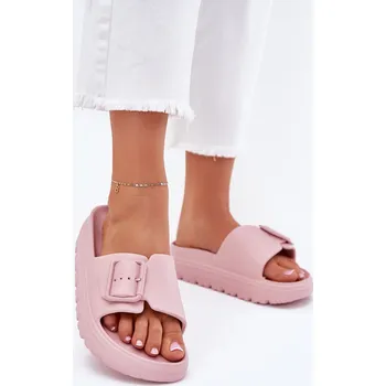 Dámské pantofle Boto Dámské Pěnové Sandały Na Platformě S Přezkou Viasara Barva: Růžová, Velikost: 39