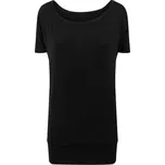 Build Your Brand Lehké prodloužené dámské tričko s krátkým rukávem - Černá | 5XL