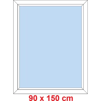 Okno Soft Plastové okno 90x150 cm, FIX neotevíravé