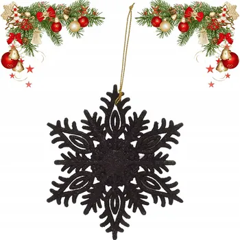 Vánoční dekorace Vánoční brokatová ozdoba hvězda sněhová vločka