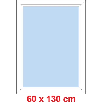Okno Soft Plastové okno 60x130 cm, FIX neotevíravé