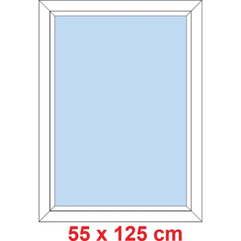 Okno Soft Plastové okno 55x125 cm, FIX neotevíravé