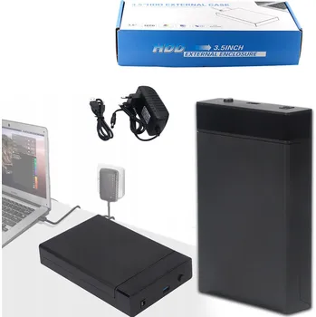 Pouzdro / Adaptér pro HDD SSD 2,5'' 3,5'' USB 3.0 SATA, Box na Disk 18TB