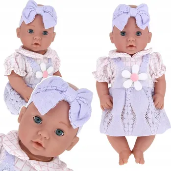 Panenka Panenka Miminko v šatech Panenka Plyšový Mazlíček Přítulníček Sedí Zavírá oči 38 cm