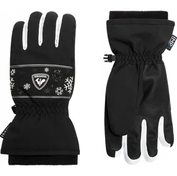 Rukavice Dětské lyžařské rukavice Rossignol Jr Jane Impr G černé, velikost 14