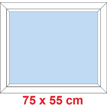 Okno Soft Plastové okno 75x55 cm, FIX neotevíravé