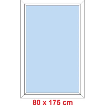 Okno Soft Plastové okno 80x175 cm, FIX neotevíravé