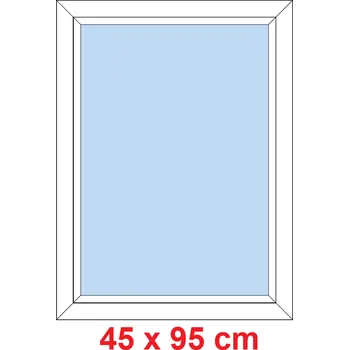 Okno Soft Plastové okno 45x95 cm, FIX neotevíravé