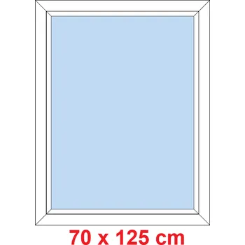 Okno Soft Plastové okno 70x125 cm, FIX neotevíravé