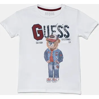 Chlapecké oblečení Dětské bavlněné tričko Guess N5YI22.K8HM4.9BYA bílá 00X, vel. 122-125