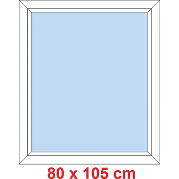 Okno Soft Plastové okno 80x105 cm, FIX neotevíravé